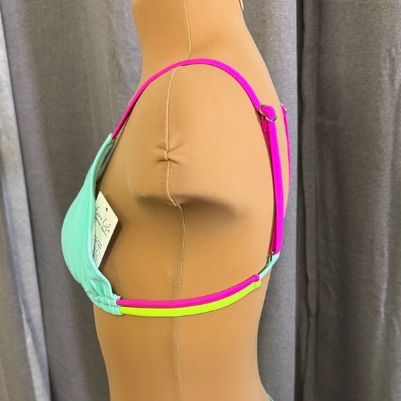 CUPSHE Aqua and Pink Bikini Set - Picture 6 of 14